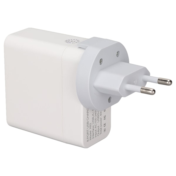 X82 40W USB A-lader 8-porters USB-ladehode bærbar reisehurtiglader for mobiltelefon nettbrett