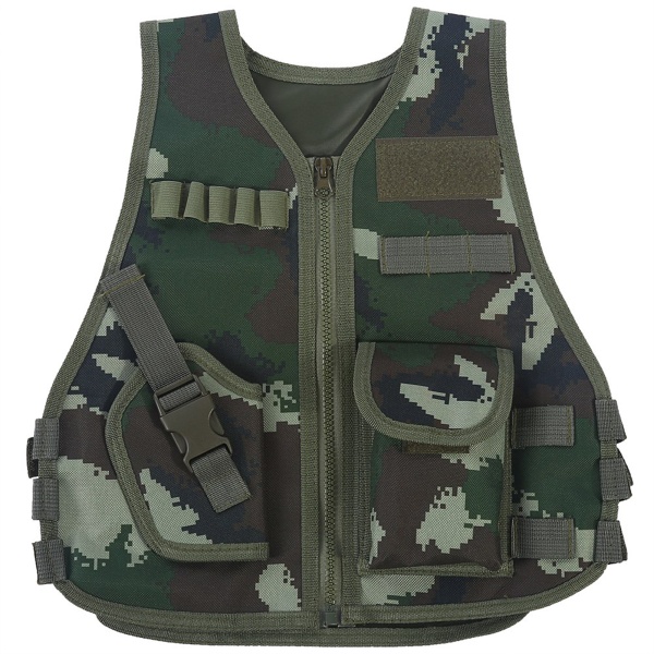 Barnekamuflasjevest med multi lomme for kamp utendørs jaktspill (Jungle Camouflage S)