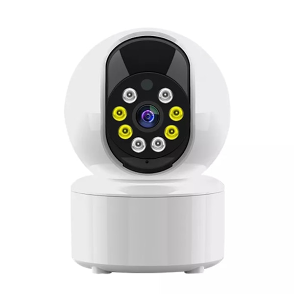 Dual-Sentry, Full HD Inomhuskamera, Dubbla Linser, Färgnattsyn, Rörelsedetektering, Omedelbara Varningar, Tvåvägsljud, Alexa-Kompatibel