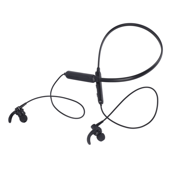 Bluetooth Neckband Hodetelefon Komfortabel HiFi Stereo Trådløs Sports Hodetelefon for Løping Svart