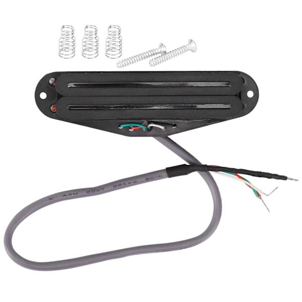 GMN07 Elektrisk Gitar Pickup Svart Dobbel Skinne 4 Kjerne Ledning Pickup for 6 Strengs Gitar