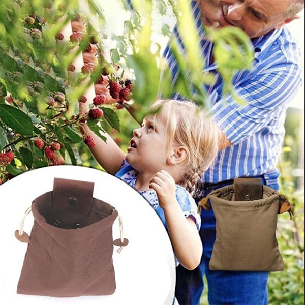 Lerret Fôring Lomme, Hage Fruktplukking Bag, Sopp