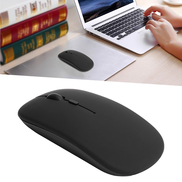 Mus Svart Trådløs Bluetooth 5.0 Stille Kontor for OS X/Mi/Samsung Bærbar PC-nettbrett