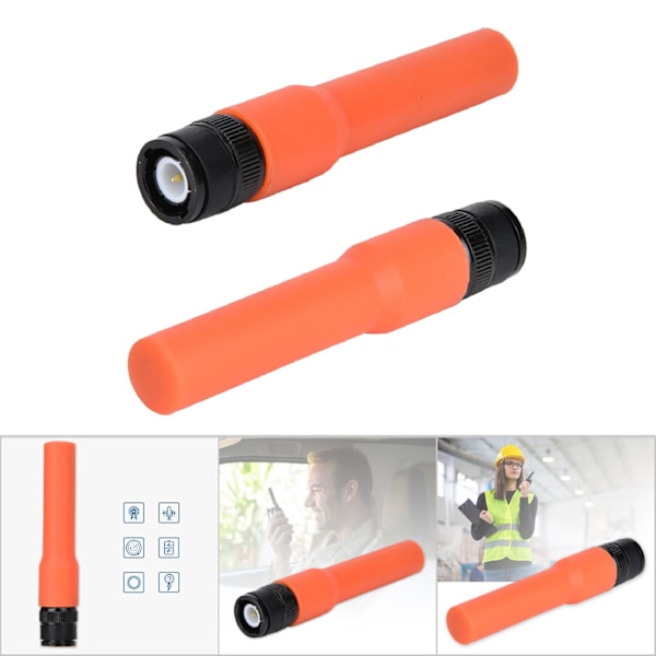 SF-20 BNC Male 144/430MHz Silicone Soft Dual Band Mobile Ham Radio Short Antenna (Orange)