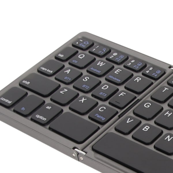 3 Folds Trådløst Tastatur med Touchpad Sammenleggbart Tastatur for Tablet PC Smartphone Innebygd Batteri B089T