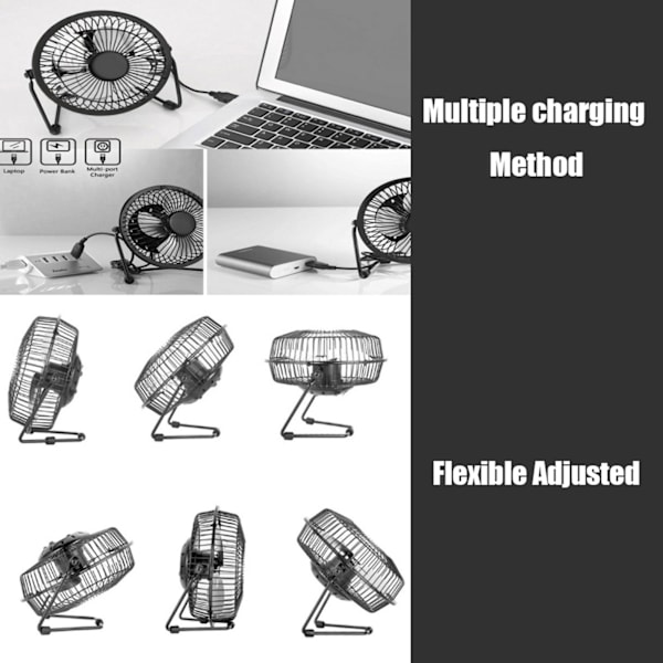USB 8 tommer 2,5w 5W 5V Jern Køleventilator   Solpanel til udendørs rejser