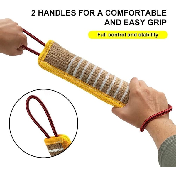 Dragkamp Leksak för Mellanstora till Stora Hundar, Jute Material med Slitstark Hundbit Ärm, Inte för Tuggande men Perfekt för Dragkamp, Förbättrar Husdjurets IQ och