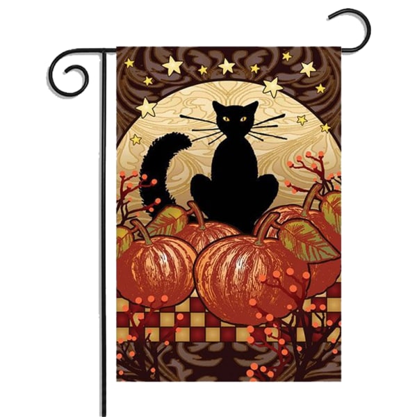 Burlap Vertikal Dobbeltsidet, Trick or Treat Have Flag Vertikal
