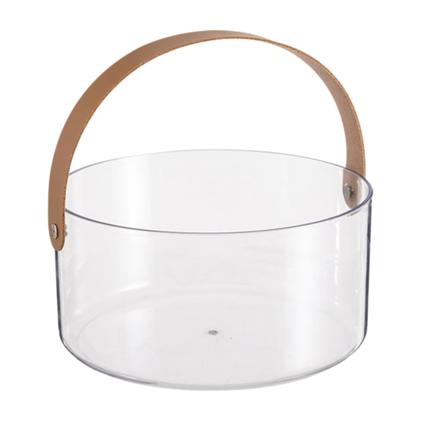 Small Ice Bucket Household Transparent Ice Wine Barrel Picnic Beer Drink Ice Bucket Beverage Tub with Handles