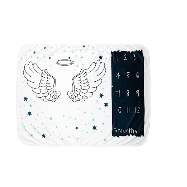 Milstolpsfilt för tidlösa fotoalbum, unik babyshowerpresent, elegant design, mångsidig användning, mjuk fleecefilt, maskintvätt kallt,