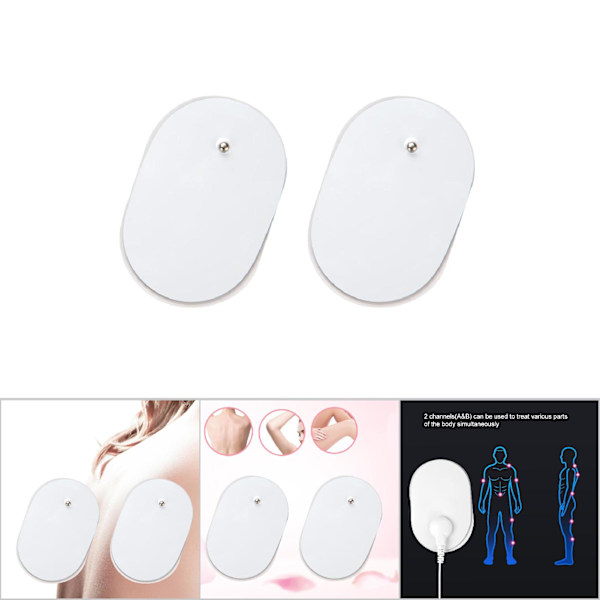 Elektrisk nakkeakupunktur muskelmassager cervikal massage apparat dele (2 stk elektrode pad)