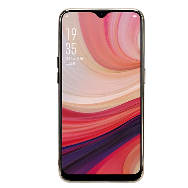 Elektropläterat mjukt gummi + plexiglaslins Anti-fall tunna telefonfodral för OPPO A7 (vit)