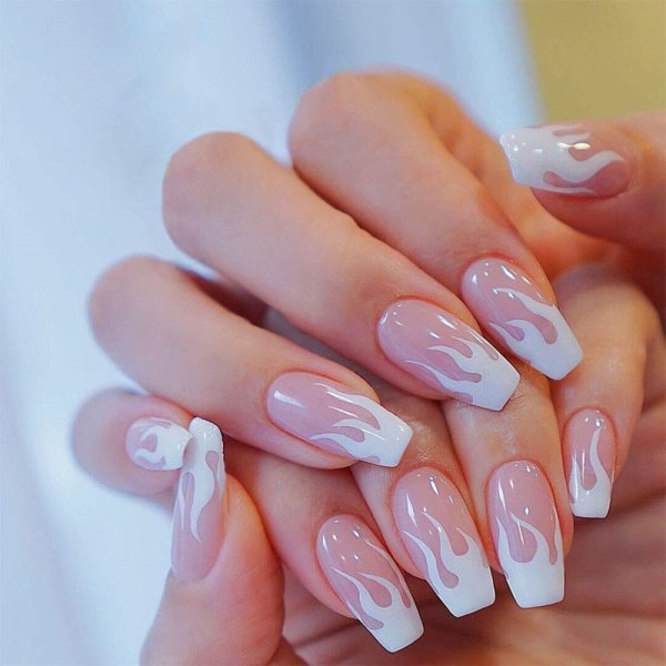 24 stk. Press on False Nails Flame