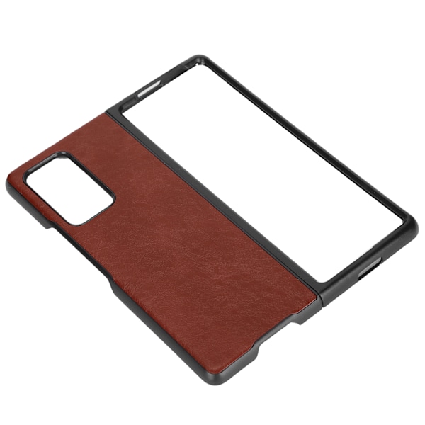 Læder Cover til Samsung Galaxy Z Fold 2 Stødsikkert Telefonbeskyttende Cover ShellBrun