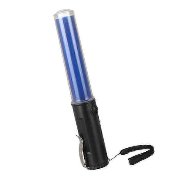 26 cm 4-modus trafikkbatong lyspinne LED-varslingslommelykt blå