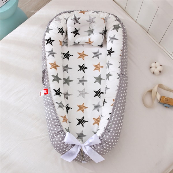 Babynest Kokong Nyfödda - Handgjort Mysnest Babynest Tillverkat av Bomull (80 X 50 Cm)