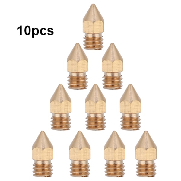10 st 0,3 mm munstycke i mässing för 3D-skrivare, 1,75 mm, för Mk8