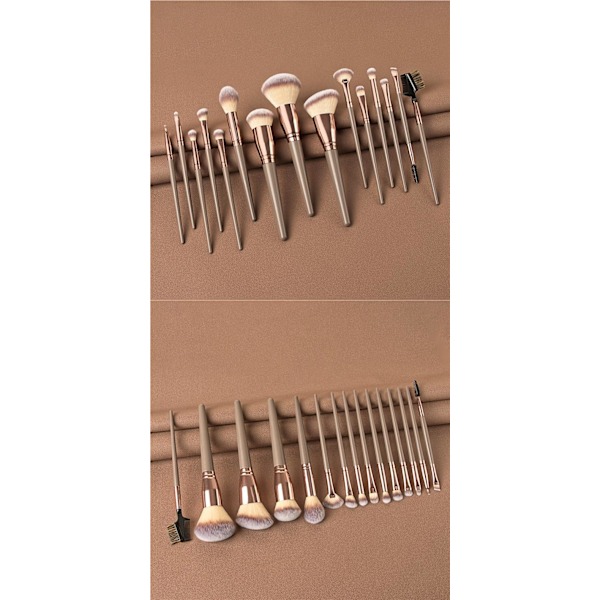 Kompletta Sminkbehov, Vänlig för Känslig Hud, Högkvalitativa Syntetiska Fibrer, Nylonmaterial, Blandningssvampar Ingår, Perfekt Presentval, Elegant