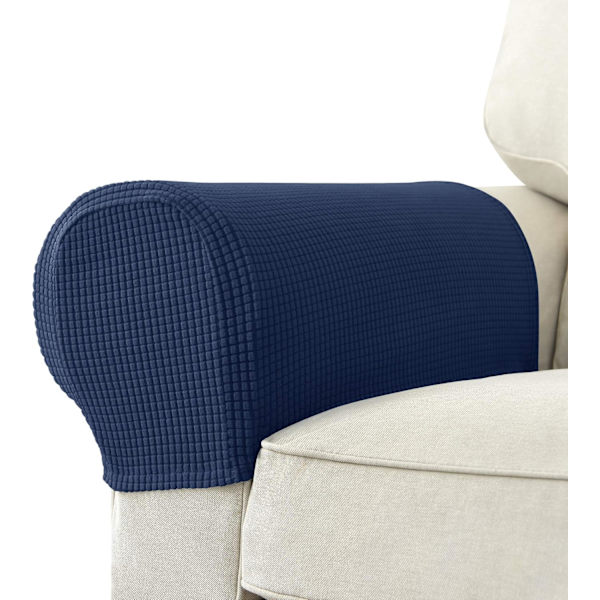 Set om 2 Jacquard Stretch Soffa Fåtölj Armstödsskydd Anti-Slip Möbelskydd Armstödsskydd för Soffa Recliner