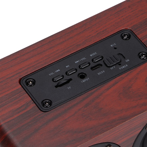 Puinen Bluetooth-kaiutin Retro Langaton Subwoofer AUX-stereokaiutin Kotiin Tablettiin