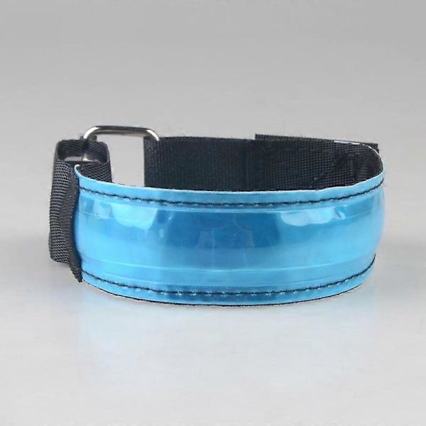 (Blå) LED Armband/Reflekterande/Reflexband