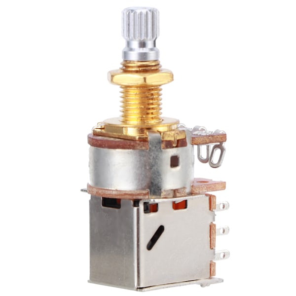 Gitar Kontroll Pot Tone Potensiometer Elektrisk Gitar Bass Push Pull 18mm Aksel Lengde a500kGold