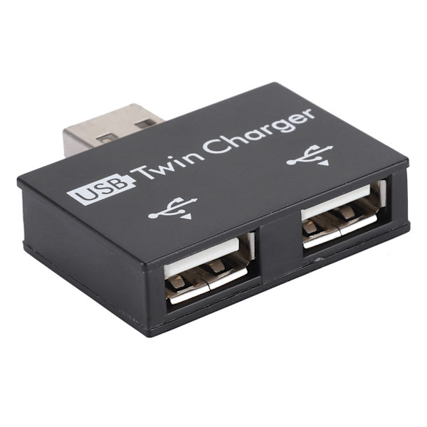 Mini USB-hubb av hög kvalitet för laddare, förlängare för bärbar dator/stationär dator, svart