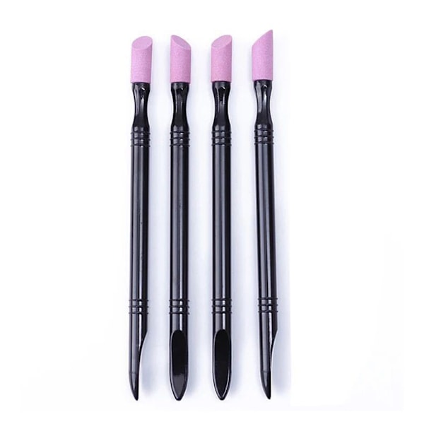 Quartz Neglebåndsskubber Pen Dobbelt Ende Quartz Scrubs Sten Neglebåndsfjerner Skubber Trimmer Død Hud Cutter Pen Stick Manicure Pleje Værktøj