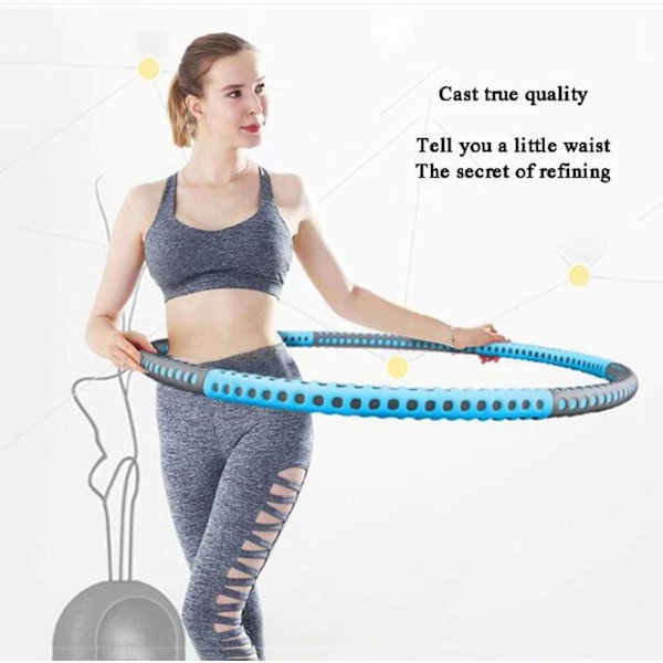 Justerbar Viktad Hula Hoop, Kärnmuskelintensitet för Träningsentusiaster, Lätt att Bära Design för Mångsidiga Träningspass, Bränn Kalorier med Dynamik