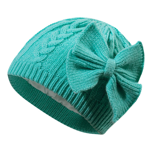 Winter Warm Knitted Baby Hat for Girls Cotton Lined Infan Hat