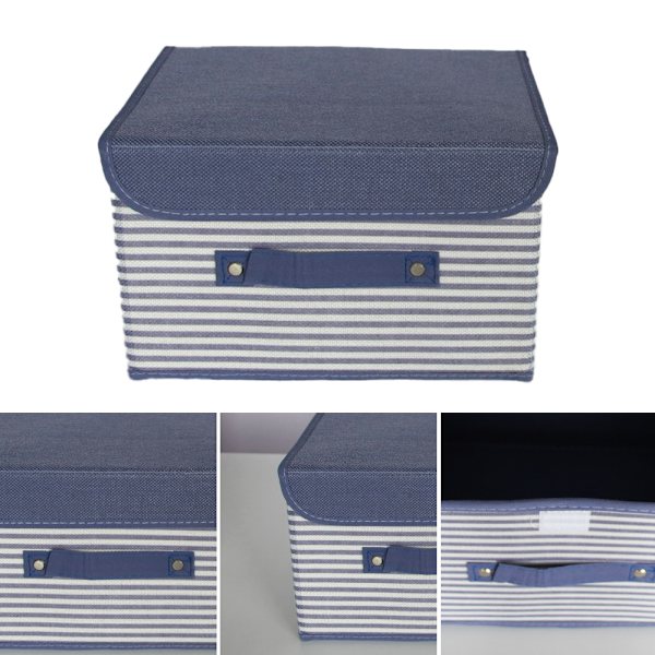 Horisontal stripe kreativ arrangørboks oppbevaringsboks for husholdningsartikler