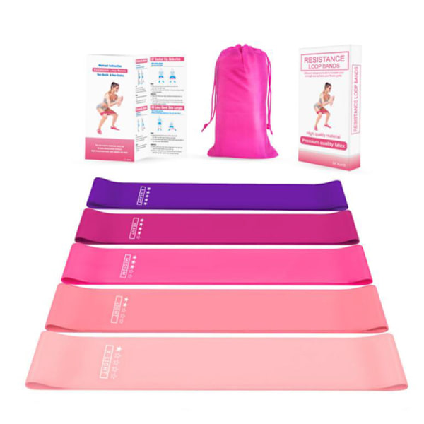 Motståndsband Set, Portabel Träningsutrustning för Helkroppsövningar med Hög Elasticitet och Giftfri Naturlatex, Idealisk för Inomhus och