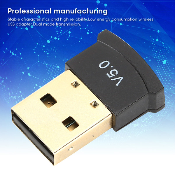 USB Bluetooth 5.0 Adapter - Lavt strømforbruk Trådløs Lyd Musikk Stereo Mottaker for TV Datamaskin