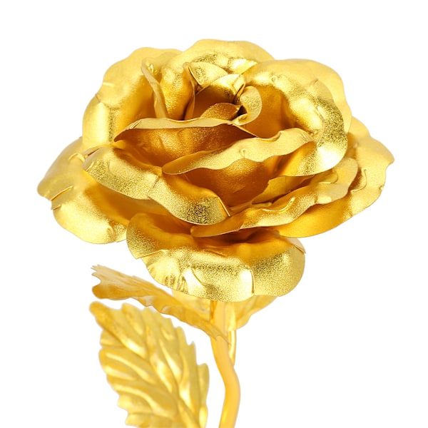 24k Guldfolie Samlarobjekt Ros Blomma Unik Present till Flickvän Mamma Fru Konstgjord