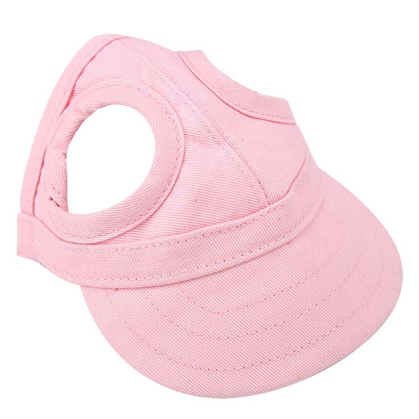 Kæledyr Hund Kat Baseball Udendørs Kasket Solhat Justerbar Stribet Sommer Rejse Sport Hat (Pink M)