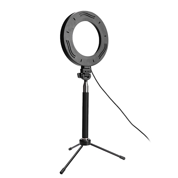 Plast svart 16cm Live Broadcast Ring Fill Light Teleskopisk brakett Stativ Mobiltelefon Tilbehør