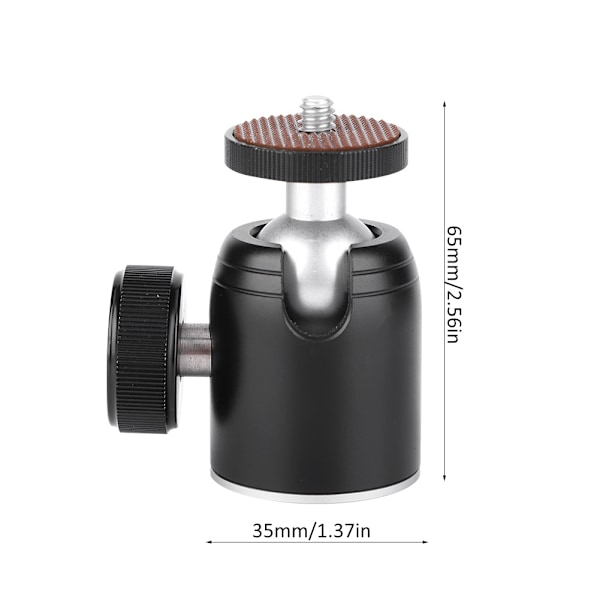 K26 360° roterande ministativ monopod dubbel öppning kulhuvud 1/4 tum montering för SLR-kamera