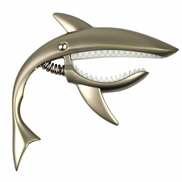 Shark Capo, Akustisk Gitarrtillbehör, Unik Design Säkerställer Inget Bandrassel, Hållbar Capo För Stränginstrument, Lätt Att Använda Med Högkvalitativ Finish,