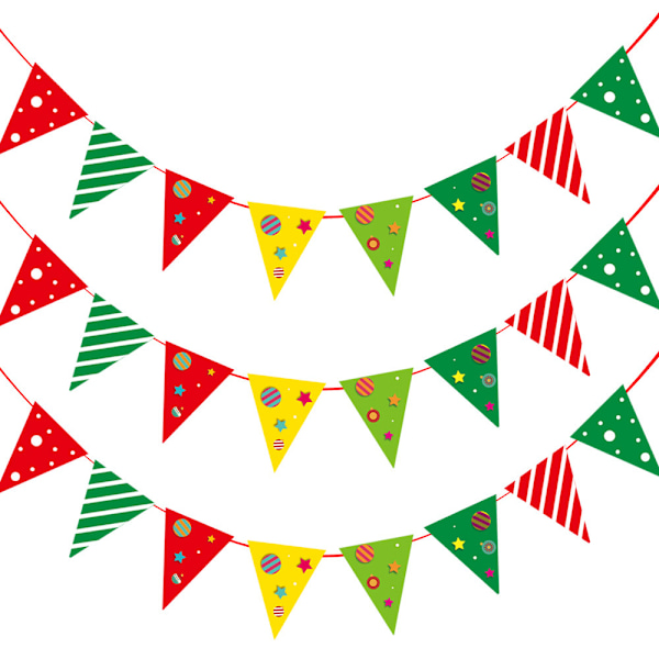3 st Grattis på födelsedagen banderoller, flaggor och flaggor, används för fest d