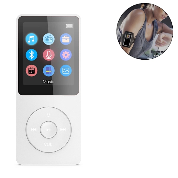 Kort MP4-spiller Mini MP3 Student Walkman 8G Maskinlagring