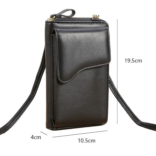 Lille læder skuldertaske, crossbody taske mobiltelefon pung pung let crossbody håndtasker til kvinder