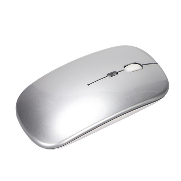 Trådløs mus 2.4G ergonomisk dual-modus LED-pustende lys 500mAh oppladbart batteri justerbar DPI kontormus