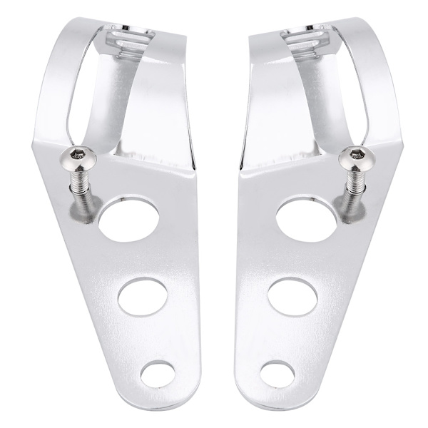 35-43mm Motorcykelstrålkastare Fäste Konsol Gaffelrör Klämma Kit Krom för Chopper Cafe Racer