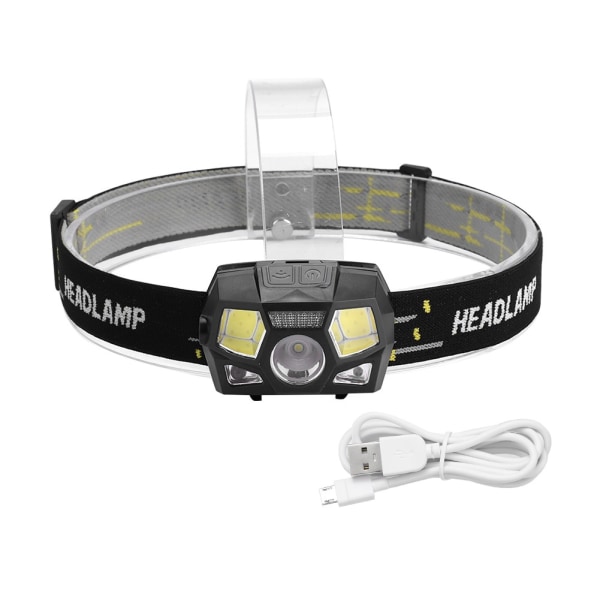 USB-oppladbar Mini LED-hovedlykt Bølgeinduksjonshovedlyktbånd