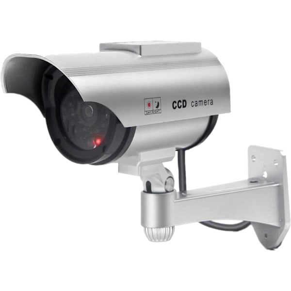 Blinkande LED Säkerhetsattrappkamera, Soldriven För Inom- och Utomhusbruk, Enkel Installation Inga Kablar Krävs, Hög Likhet Med Riktig CCTV