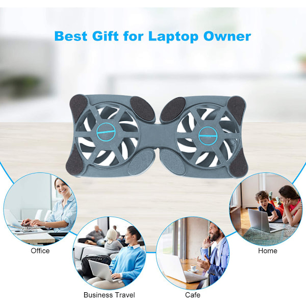 Mini Foldbar USB Køleventilator Octopus Notebook Køler Kølepude Stativ Dobbelt Ventilatorer til Notebook Laptop