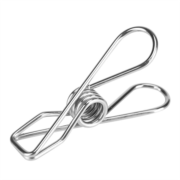20 st klädnypor i rostfritt stål, hushållssockor, underkläder, torkställ, klämma, hållare, silver