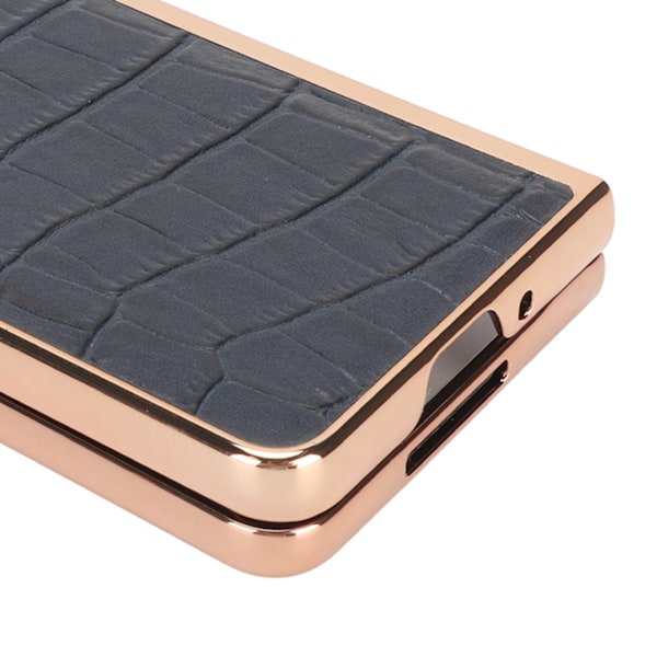 Puhelimen suojakotelo Samsung Galaxy Z Fold 4:lle Nano Plating Crocodilian Pattern Aito nahka naarmuuntumaton sininen