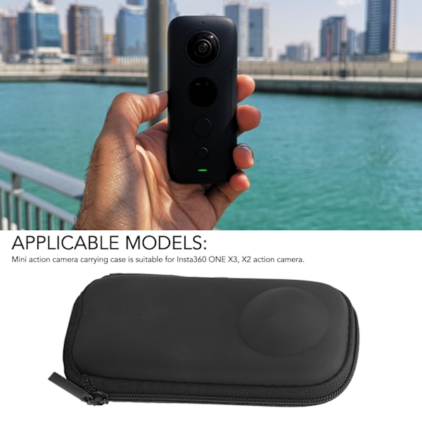 Lille bæretaske Mini beskyttende opbevaringspose til Insta360 ONE X2 X3 actionkamera