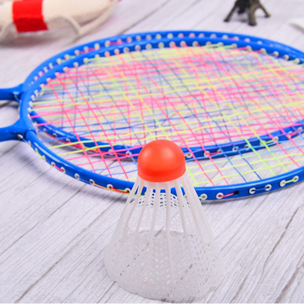 Muscle Power Badmintonracketar med ram, kolfiberskaft med hög repulsion, racketset för utomhussporter, lättviktsdesign för barnstorlek nybörjare